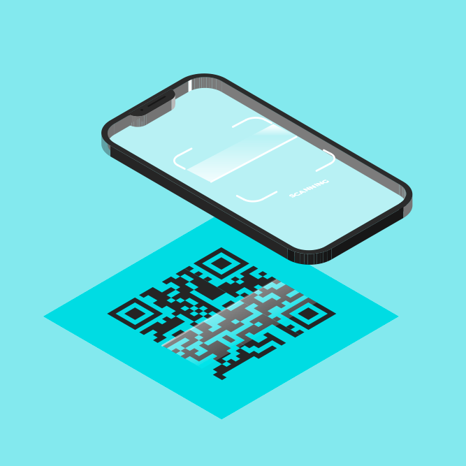 Tangkapan layar halaman sistem kode QR aplikasi